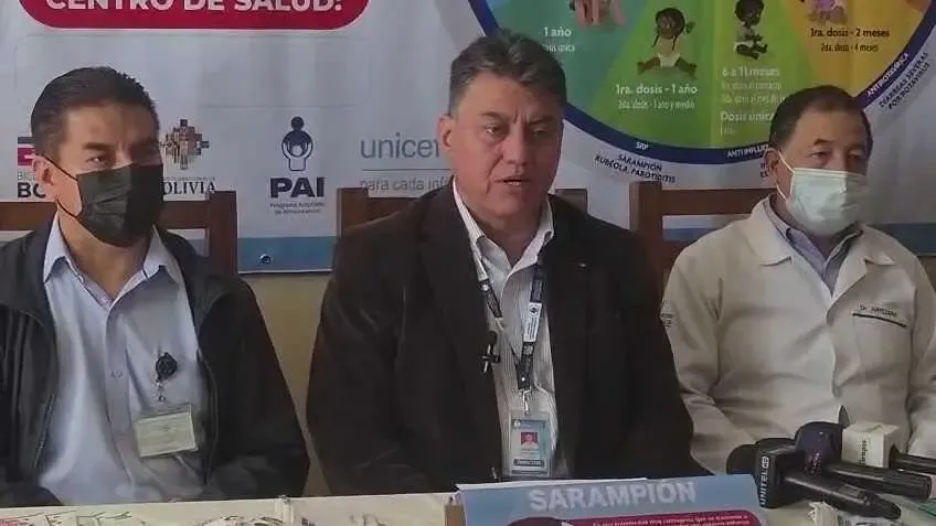 Las autoridades de Salud de Cochabamba. 