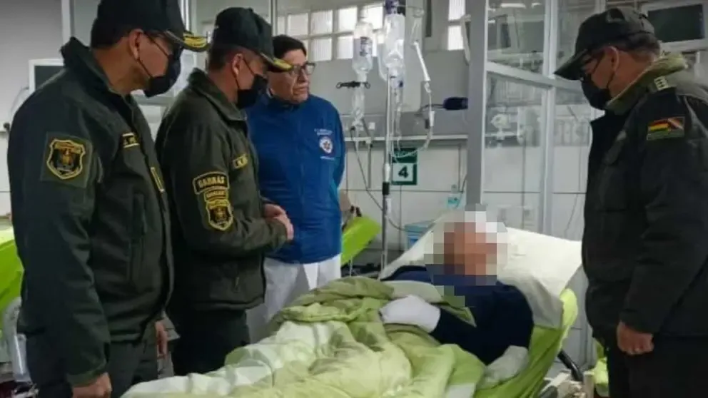 Policía golpeado en el Teleférico podría perder la visión de un ojo