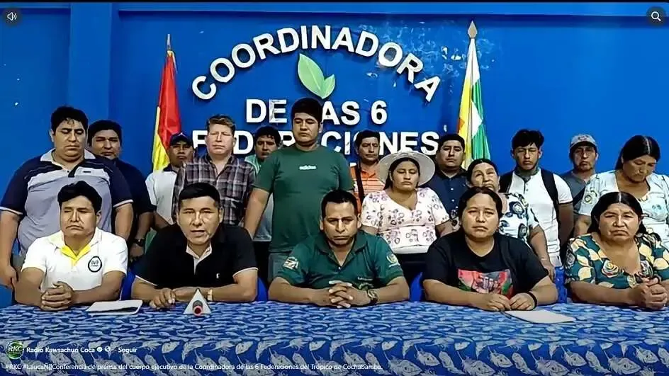 Cocaleros se declaran en emergencia y anuncian protestas contra el gobierno desde este lunes