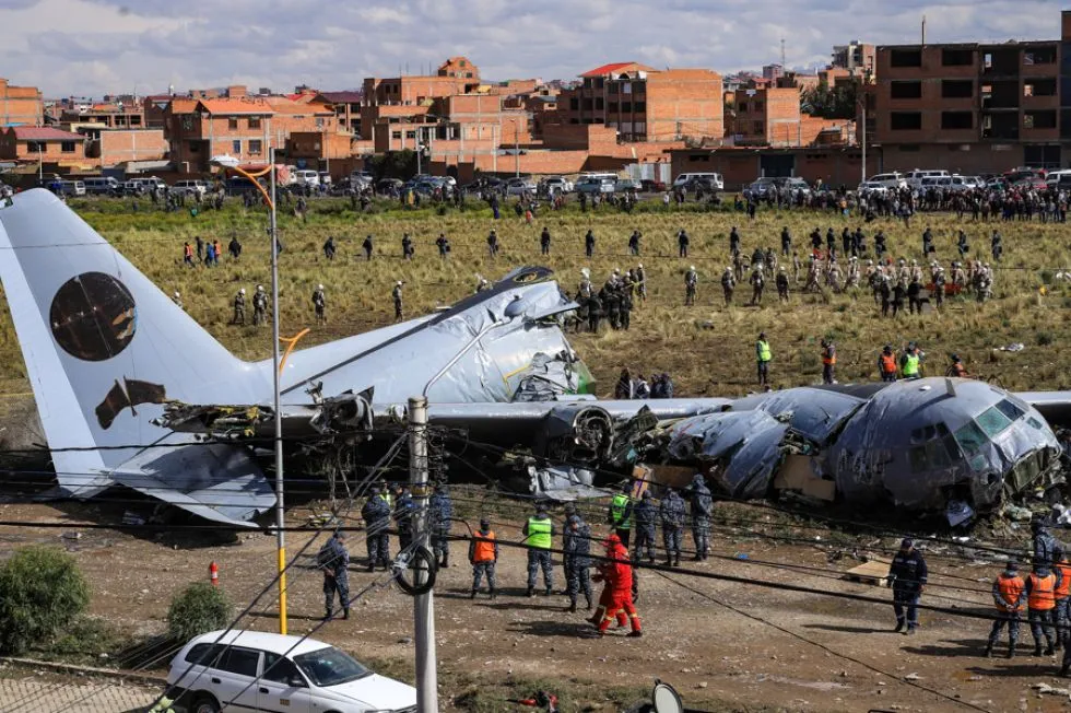 Aprehenden al piloto del avión Hércules que se accidentó en El Alto