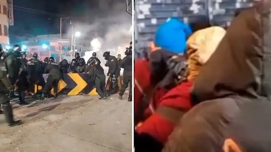 Desbloqueo: policías y militares intervienen vías bloqueadas y manifestantes resisten Desbloqueo: policías y militares intervienen vías bloqueadas y manifestantes resisten