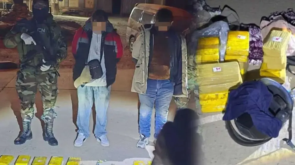 Sorprenden a dos hombres en moto con 20 paquetes de droga en Parotani Sorprenden a dos hombres en moto con 20 paquetes de droga en Parotani