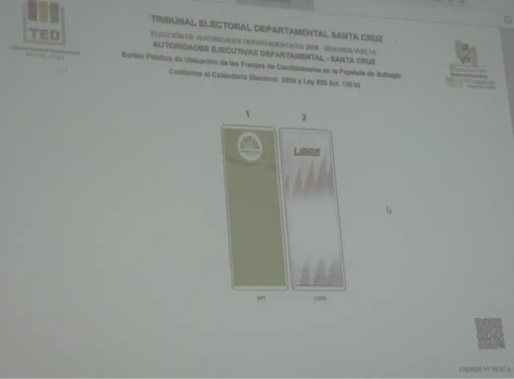 Papeleta oficial TED Santa Cruz